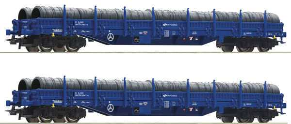 Roco 6600099 - 2-piece set: Stake wagons, PKP Cargo