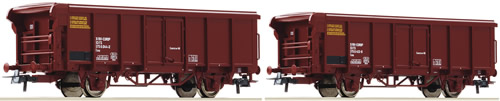 Roco 66166 - 2 Piece Set #1: Roller Shutter Freight Wagon