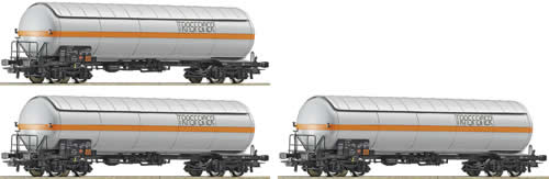 Roco 66176 - 3 Piece Set: Pressure Gas Wagons TRASFEIMER