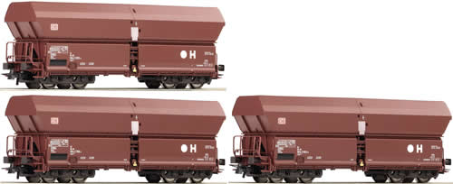 Roco 66193 - 3 Piece Set: Self Unloading Hopper Wagons