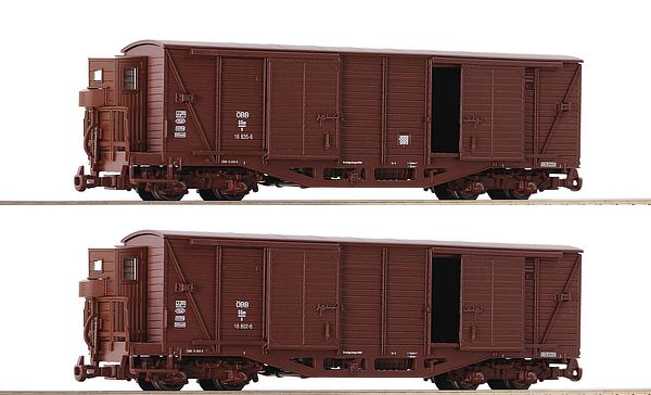 Roco 6640001 - Austrian 2-piece set: Covered freight wagon of the ÖBB