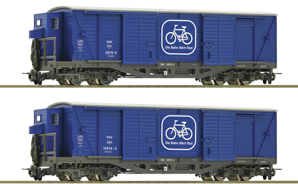 Roco 6640003 - 2-piece set: Bicycle transport wagon, ÖBB