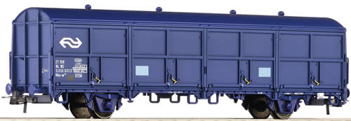 Roco 66436 - Sliding wall wagon 2 axle, blue, NS