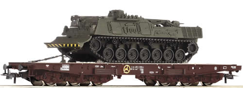 Roco 66496 - Heavy duty wagon 6 axle, w. tank, FS