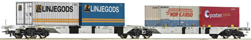 Roco 66601 - Double carrier wagon w. container, AAE