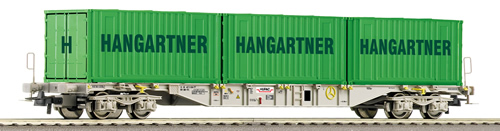 Roco 66618 - Container wagons Hangartner of the SBB