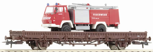 Roco 66694 - Stake Wagon w/ Fire-Fighting Vehicles