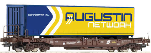Roco 66974 - Flat Car w/ Container  AUGUSTIN NETWOK