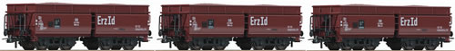 Roco 67059 - 3 piece set: Ore wagons, DB