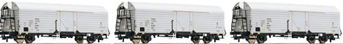 Roco 67111 - German 3pc Set Refrigerated Wagon Interfrigo of the DR