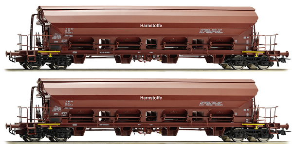 Roco 67179 - 2pc Swing Roof Wagons, DR