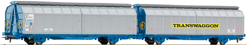 Roco 67337 - Sliding wall wagons double unit of Transwaggon (Roco e-shop exclusive)