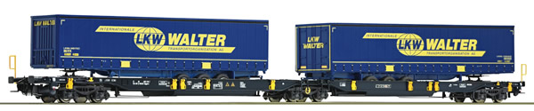 Roco 67414 - Swiss Articulated Double Pocket Wagon Trailer Walter    