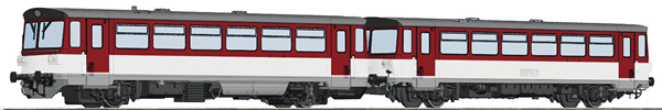 Roco 70383 - Slovakian Diesel Railcar Class 810 and caboose of the ZSSK (DCC Sound Decoder)