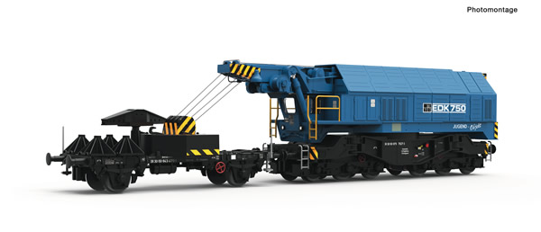 Roco 73037 - German Digital railway slewing crane EDK 750 of the DR (DCC Sound Decoder)