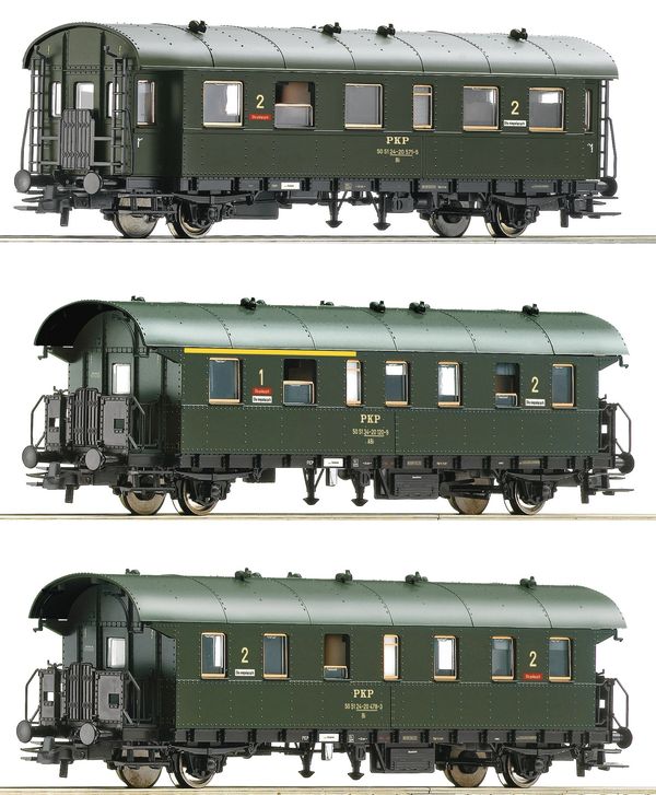 Roco 74019 - 3 piece set: Passenger train, PKP