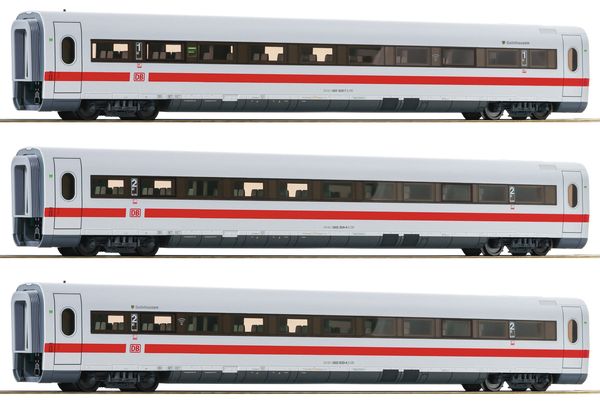 Roco 74029 - 3 piece set (2): Intermediate coaches ICE 1, DB AG