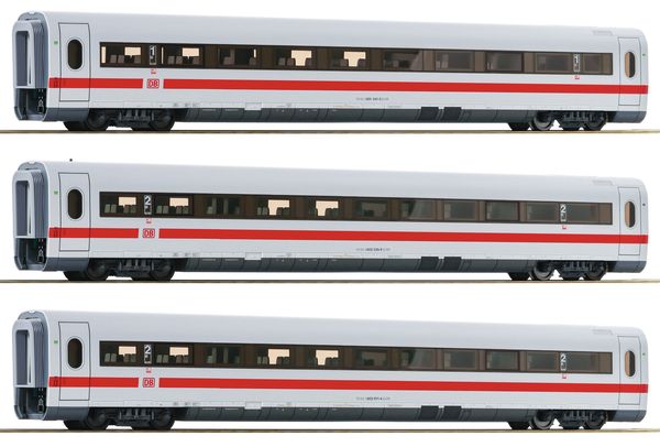 Roco 74030 - 3 piece set (3): Intermediate coaches ICE 1, DB AG