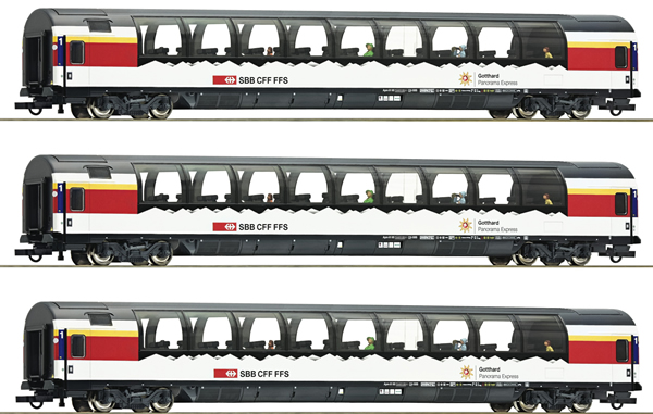 Roco 74081 - 3 piece set Gotthard-Panorama Express
