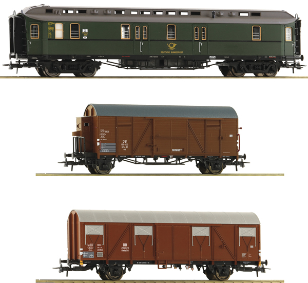 Roco 74091 - 3 piece Mail Train Set                          