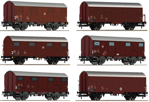 Roco 75952 - 12 pcs. Display: Covered freight cars