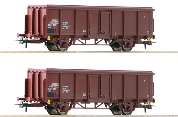 Roco 76006 - 2 piece set: Open goods wagons, DR