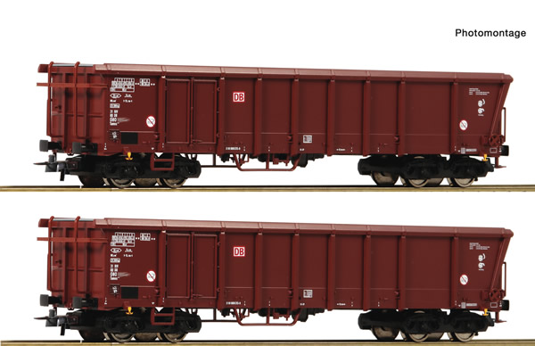 Roco 76014 - 2 piece set: Rolling roof wagons