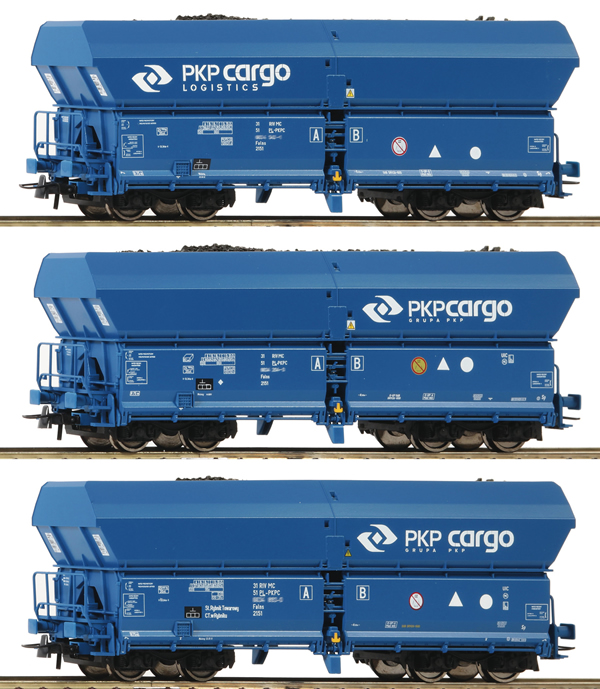 Roco 76046 - 3 piece set: Self-unloading Hopper Wagons       