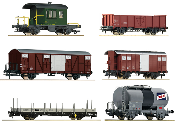 Roco 76051 - 6 piece Goods Wagon Set   Gotthardbahn     