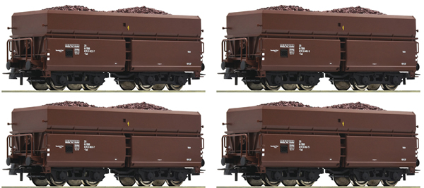 Roco 76063 - 4 piece set: Ore Wagons                     
