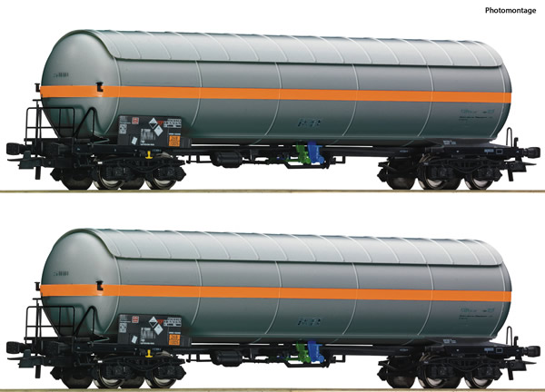 Roco 76073 - Dutch Pressure gas tank wagon Set of the NACCO