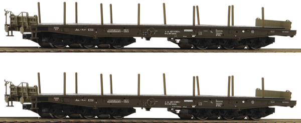Roco 76074 - 2 piece set: Heavy Transport Wagons, BW     