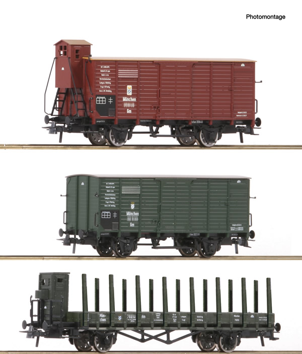 Roco 76094 - German Goods wagons Set of the K.Bay.Sts.B.
