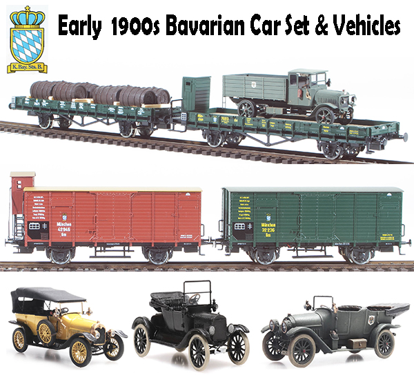 Roco 760941 - 1900s Bavarian Car Set & Vehicles
