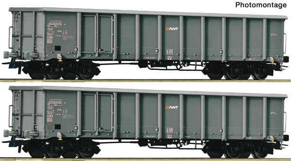 Roco 76099 - 2 piece set: Open goods wagons, AWT