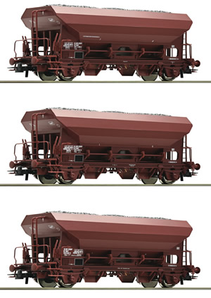 Roco 76172 - 3 piece set: Self unloading hopper wagons, SNCF