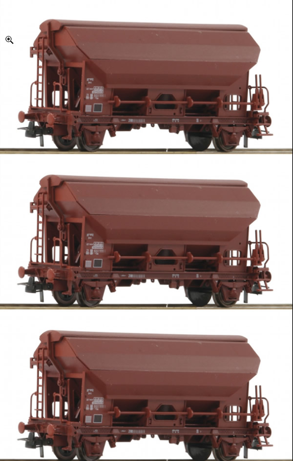 Roco 76176 - 3 piece set: Swing roof wagons, SNCB