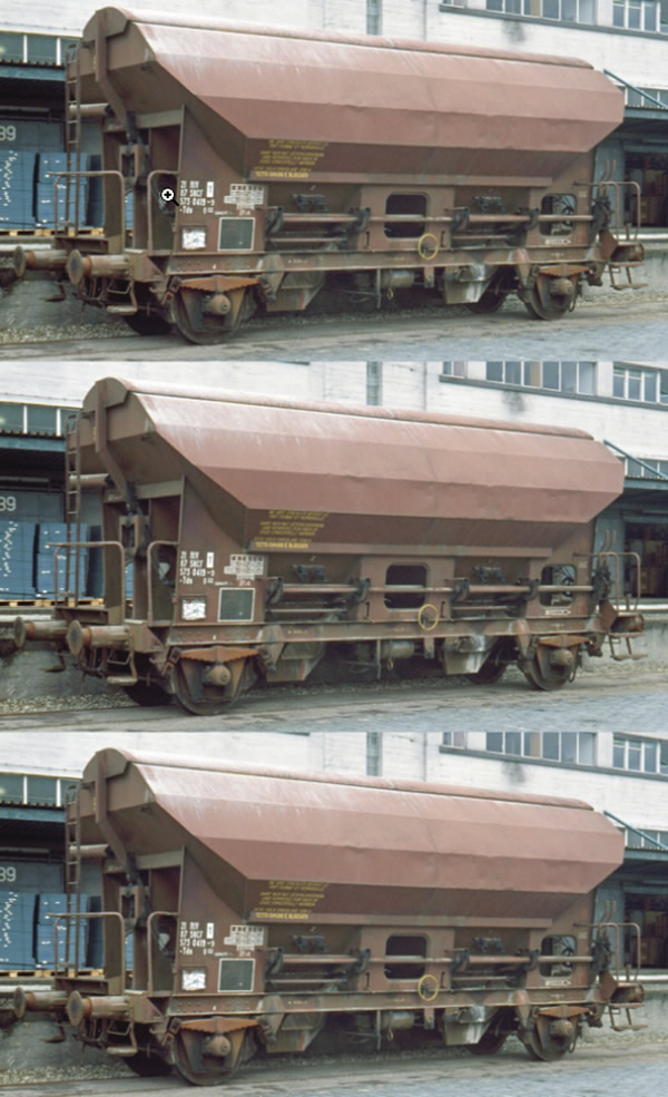 Roco 76178 - 3 piece set: Swing roof wagons, SNCF