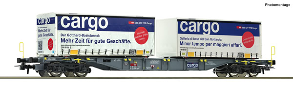 Roco 76622 - Swiss Container carrier wagon SBB