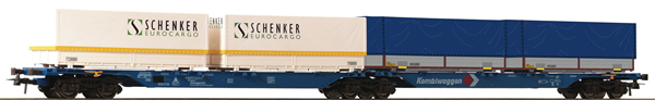 Roco 76633 - Double Container Carrier Wagon, Kombiwaggon       