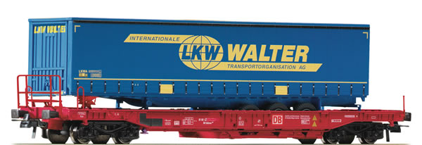 Roco 76741 - German Standard Pocket Car with Container LKW Walter of the DB-AG