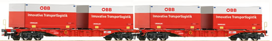 Roco 76927 - Double Container Carrier Wagon, ÖBB