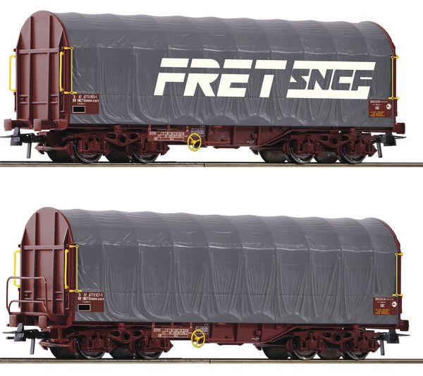 Roco 77025 - 2 piece set: Sliding tarpaulin wagons, SNCF
