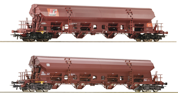 Roco 77036 - 2-piece set: Swivel roof wagons, DB