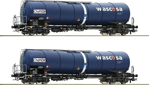 Roco 77046 - Swiss 2-piece set: Tank wagons Chemoil