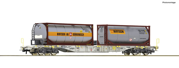 Roco 77340 - Container carrier wagon + Bertschi Tankcontainer