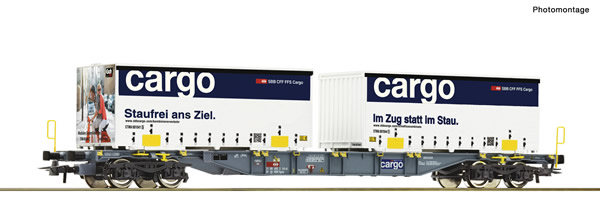 Roco 77341 - Container carrier wagon + SBB Cargo