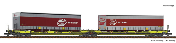 Roco 77391 - Articulated double pocket wagon T3000e + Arcese
