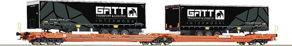 Roco 77403 - German Articulated double-pocket wagon T3000e