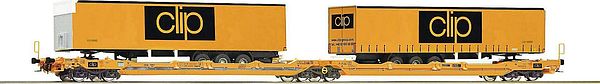 Roco 77405 - German Articulated double-pocket wagon T3000e